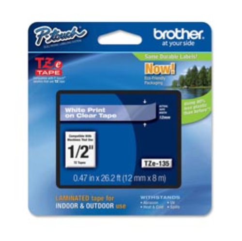 NASTRO DA 12MM BIANCO SU TRASPARENTE